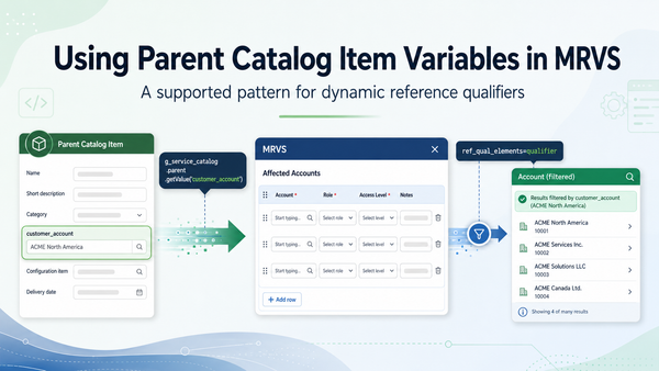 Filtering MRVS Reference Variables Using a Parent Catalog Item Variable